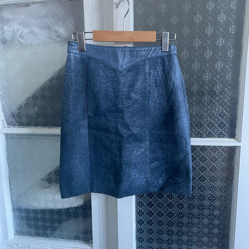 Source Unknown Stylish Blue Mini Skirt
